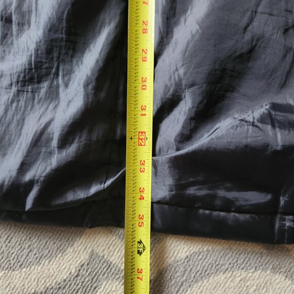 Nine West Faux Fur Collar & Hood Chevron Puffer Coat Jacket Parka Black Sz Small - Picture 4 of 13